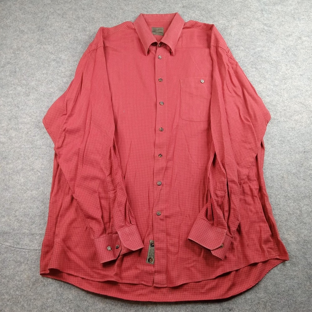 Scott Barber Shirt Mens XL Tall Microcheck Button Front Long Sleeve Cotton‎ XLT